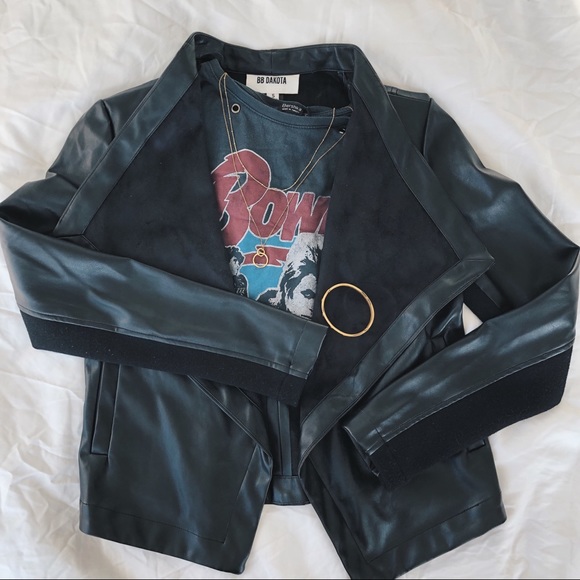 BB Dakota Black Leather Jacket - Picture 1 of 4